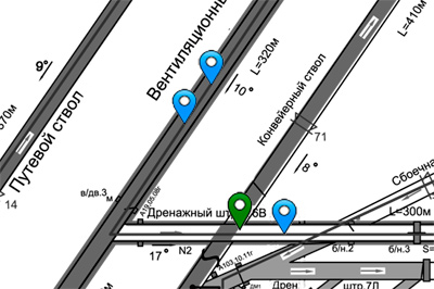 Точное позиционирование горнорабочих в шахте