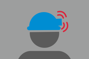 Вибрация от персонального тега горнорабочего