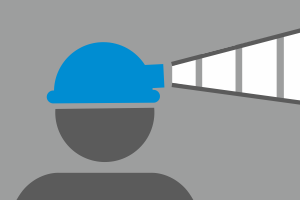 Свет и мигание шахтного фонаря